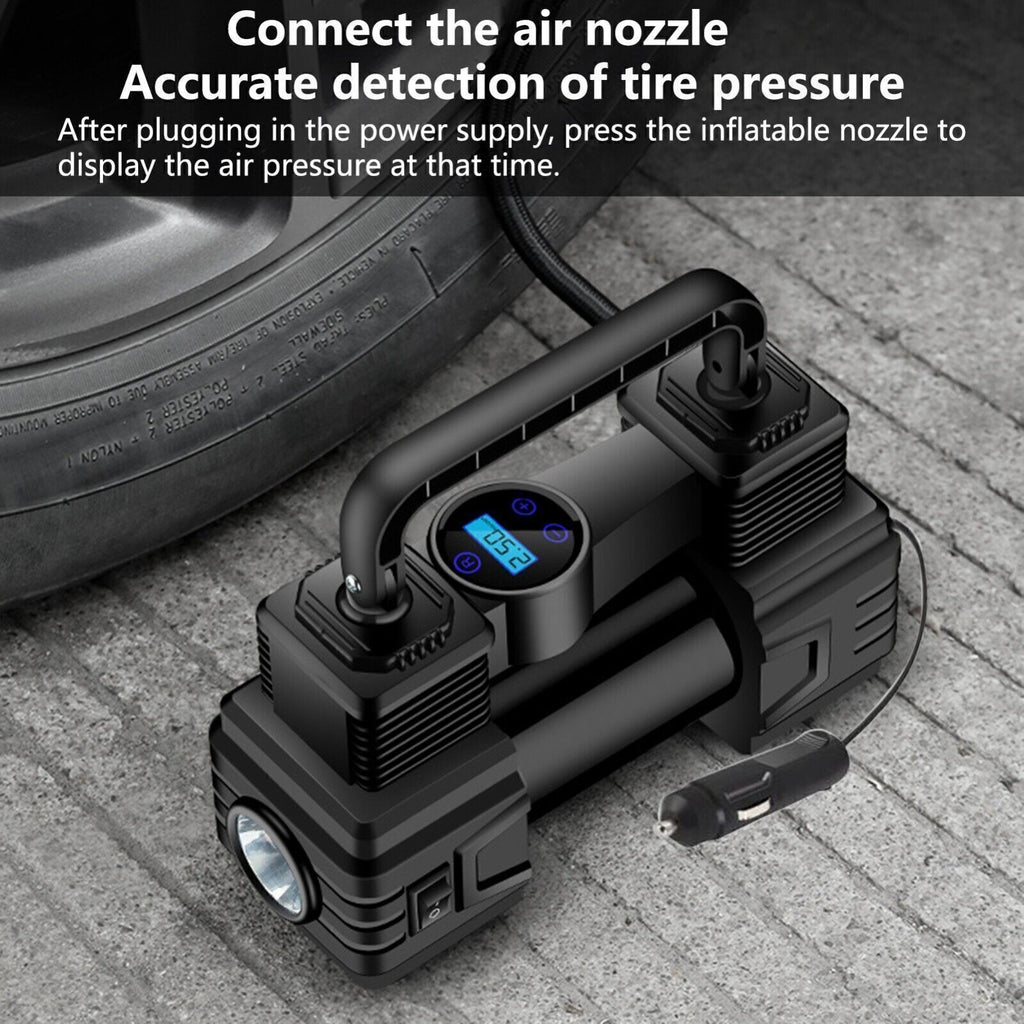 Air Compressor 12V Heavy Duty Portable Electric Car Tyre Inflator 150PSI