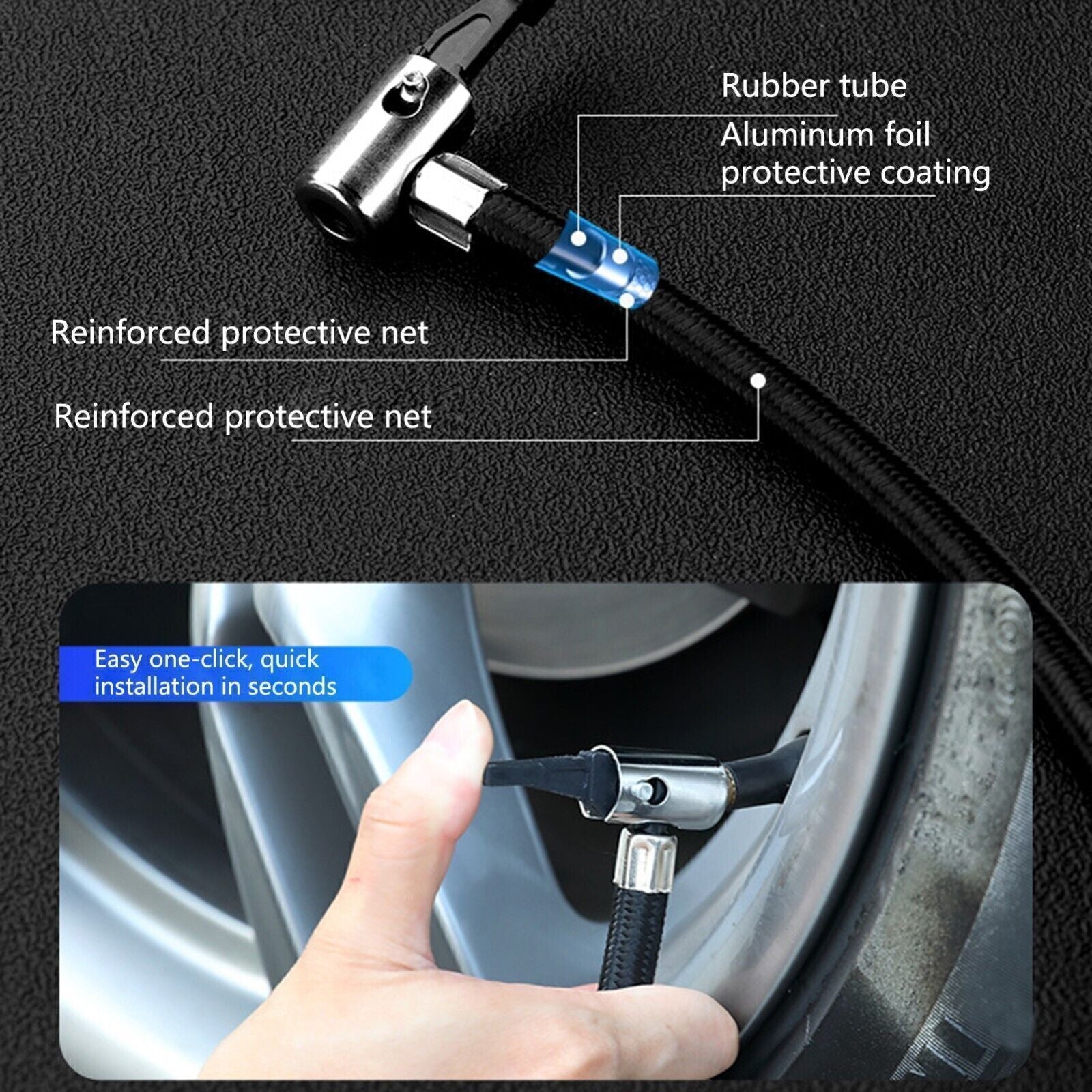 Air Compressor 12V Heavy Duty Portable Electric Car Tyre Inflator 150PSI