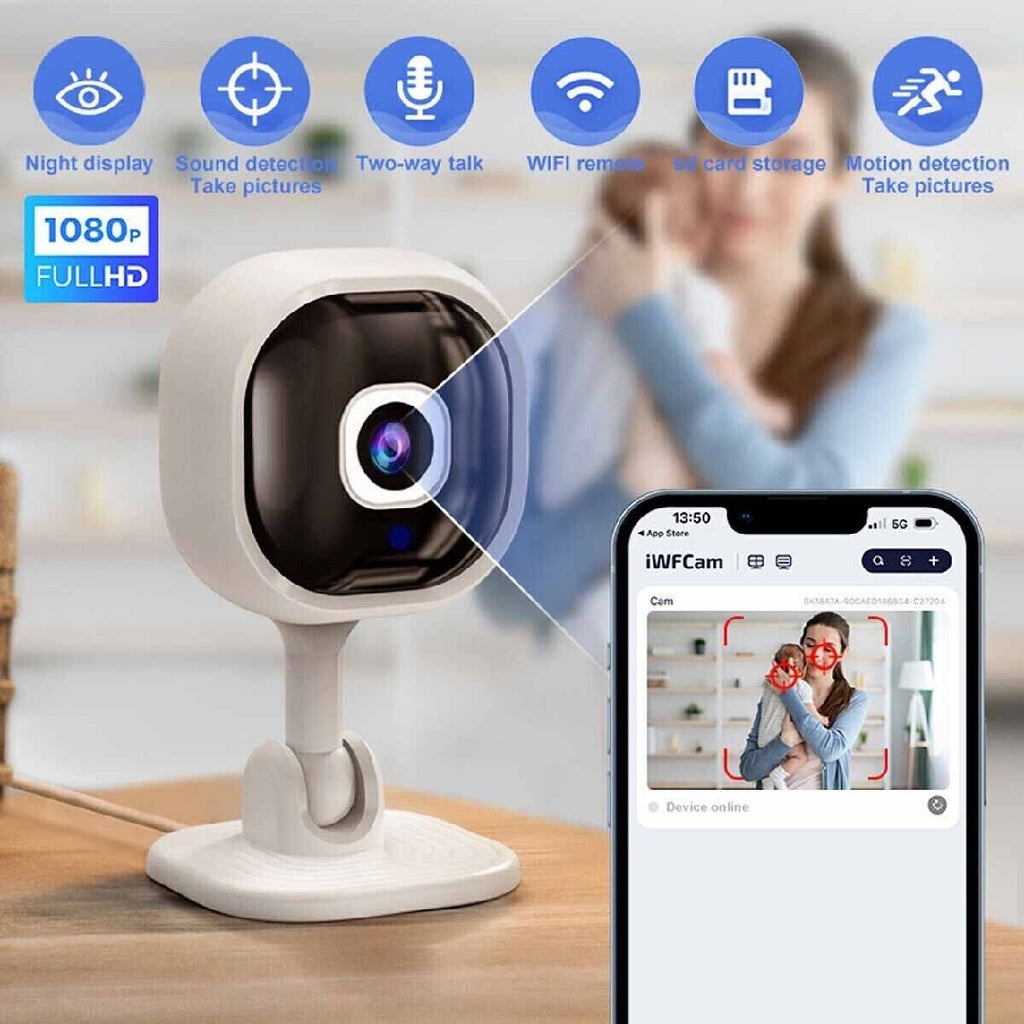 1080P HD Security IP CCTV Wireless WiFi Home Indoor Night Vision Cam