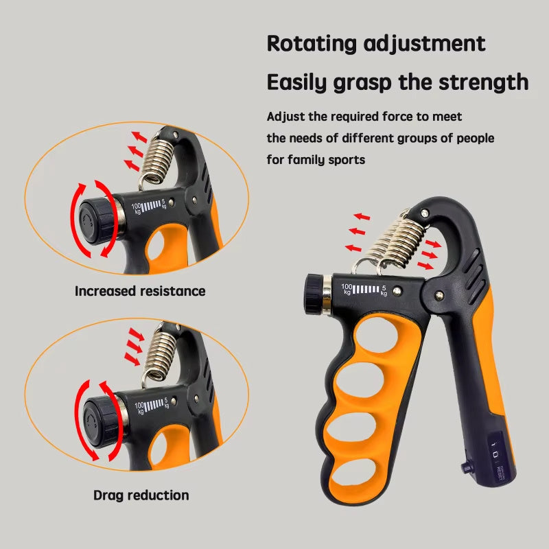 Hand Grip Regolabile 5-100kg – Potenzia Muscoli, Polsi e Mani | Accessorio Fitness per Palestra ed Esercizi a Casa