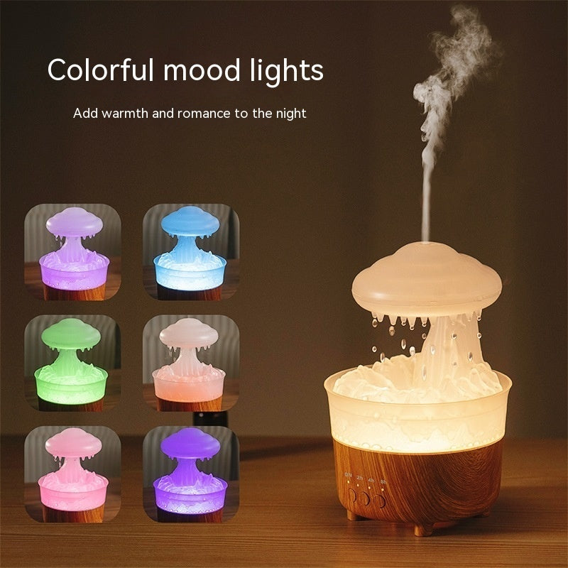 Umidificatore Nuvola LED Arcobaleno – Effetto Pioggia Rilassante per Casa e Scrivania