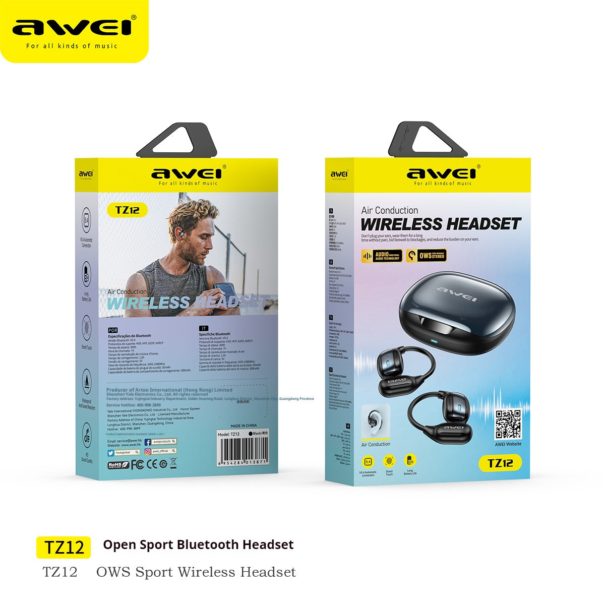 AWEI Open Motion Bluetooth Headphones