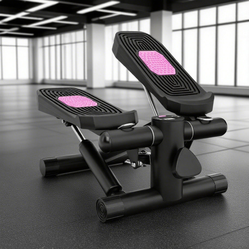 Mini Stepper With Resistance Bands And Adjustable Height For Exercise At Home