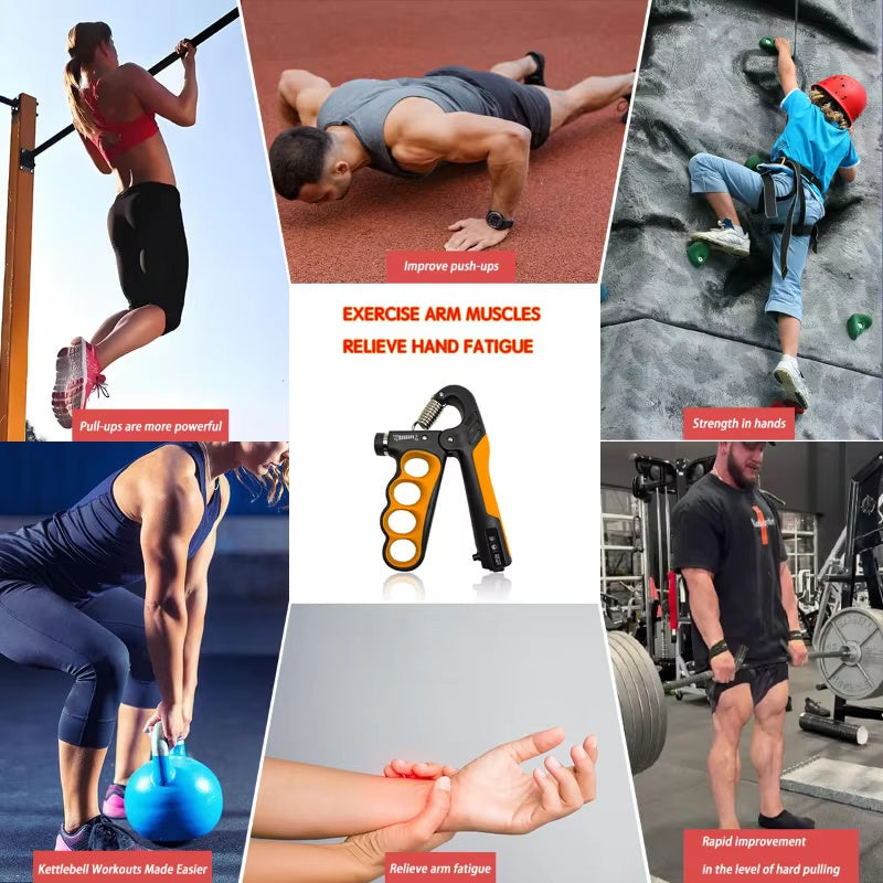 Hand Grip Regolabile 5-100kg – Potenzia Muscoli, Polsi e Mani | Accessorio Fitness per Palestra ed Esercizi a Casa