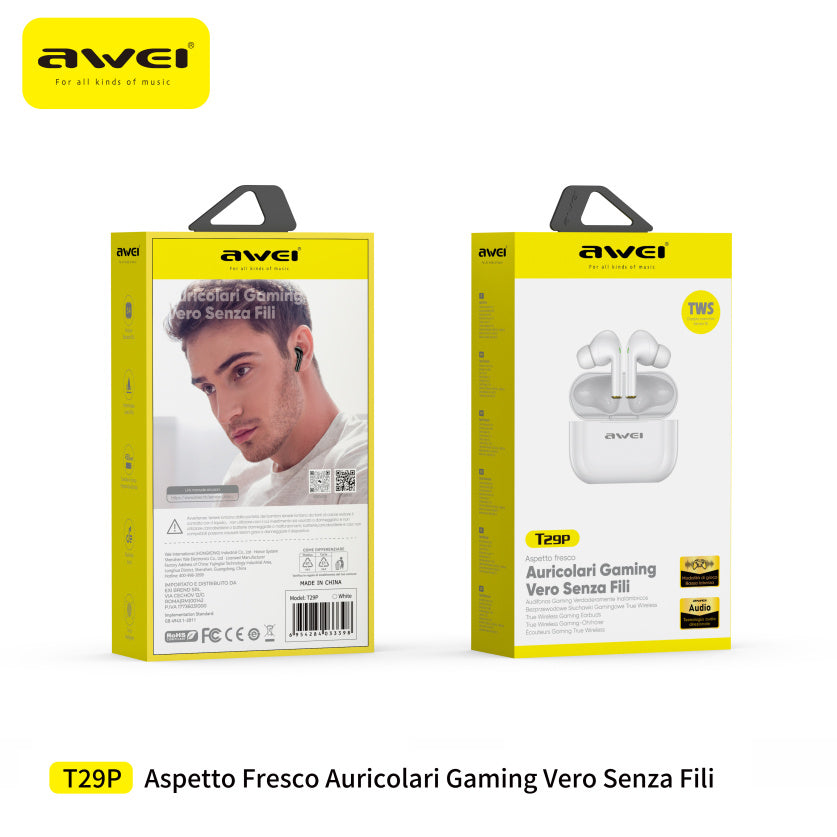 AWEI True Wireless Bluetooth Charging Pod Headphones