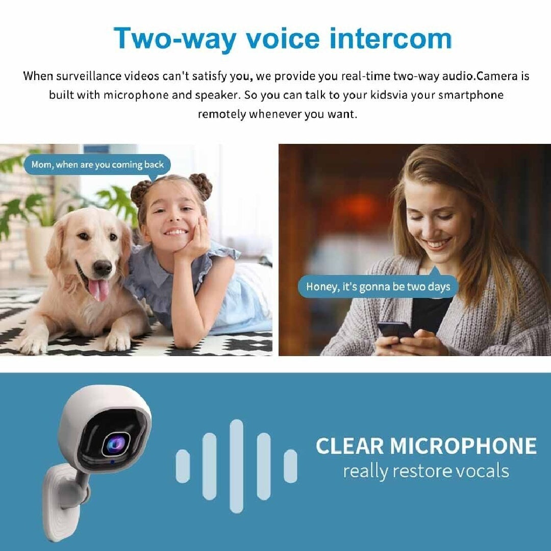 1080P HD Security IP CCTV Wireless WiFi Home Indoor Night Vision Cam