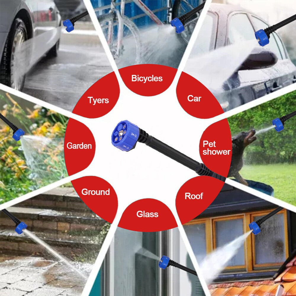 21V Portable Cordless Car High Pressure Washer Jet Water Wash Cleaner 2 Battery